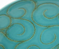 Декоративная тарелка с рисунком голубая