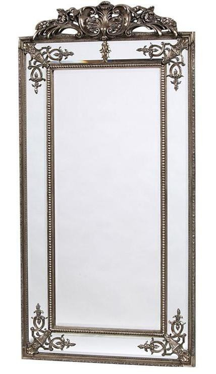 Зеркало напольное в раме флорентийское серебро
