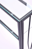 Консольный стол 1124-CB черный муар, прозрачное стекло