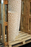 Кашпо жемчужно-белое напольное, 86 см