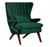 Кресло зелёное широкое