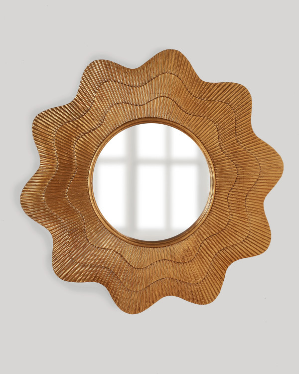 Зеркало золотистое фигурное Марайа