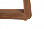 Стол журнальный деревянный, ореховый шпон, низкий