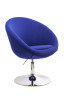 Дизайнерское кресло синее с обивкой из кашемира