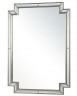 Зеркало настенное в серебристой раме с прямыми углами
