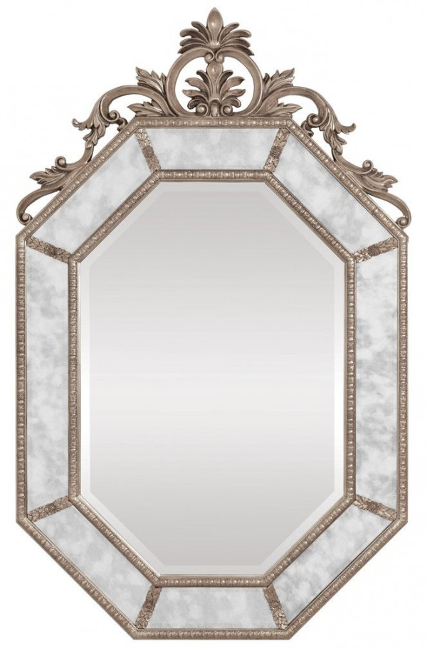 Зеркало венское Лидс в серой флорентийской раме