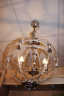 Светильник хромированный в форме шара