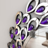Зеркало круглое с фиолетовыми кристаллами RIVO