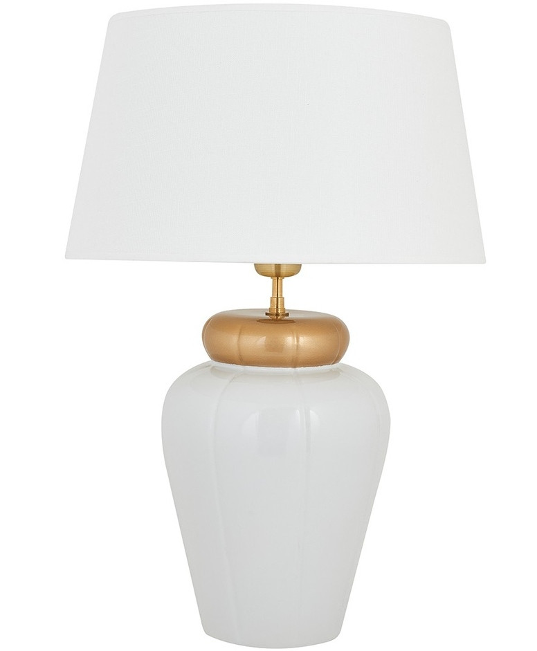Лампа настольная с кантом латунного цвета