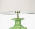 Настольная лампа керамическая зелёная