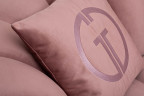 Диван Fabio трехместный велюр розовый Colton 007-ROS, 2 подушки