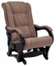 Кресло-глайдер Модель 78 люкс велюровое коричневое корпус венге