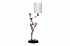 Лампа со статуэткой, плафон бежевый