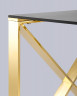 Столик журнальный КРОСС золото с тонированным стеклом