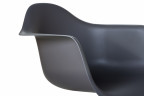 Стул обеденный DOBRIN DAW (ножки светлый бук, цвет сиденья тёмно-серый (GR-04))