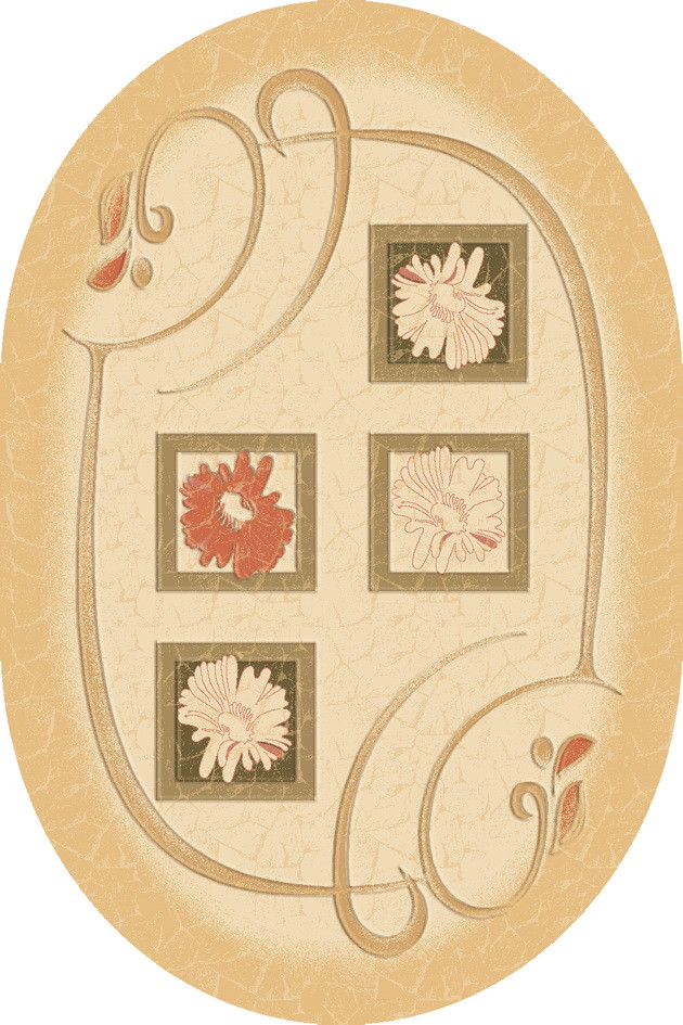 Ковёр овальный с рельефным рисунком коллекции Премиум, Молдавия, арт. 288-50635