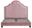Кровать розовая двуспальная с высоким изголовьем