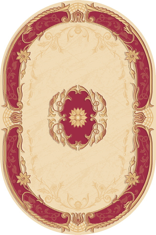 Ковёр овальный с рельефным рисунком коллекции Премиум, Молдавия, арт. 356-50633