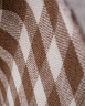 Стул обеденный DOBRIN DAW MONICA (ножки светлый бук, сиденье 009 коричневая клетка, бежевая ткань)