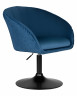 Кресло дизайнерское DOBRIN EDISON BLACK (синий велюр (1922-20))