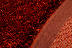 Ковёр красно-кирпичного цвета Куба Яшма длинноворсовый