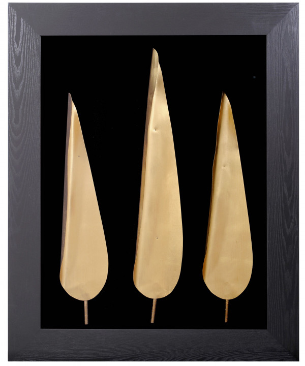 Настенное панно "Три золотых листа"