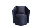 Кресло Verona Basic вращающееся, обивка из тёмно-синего велюра