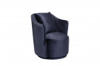 Кресло Verona Basic вращающееся, обивка из тёмно-синего велюра