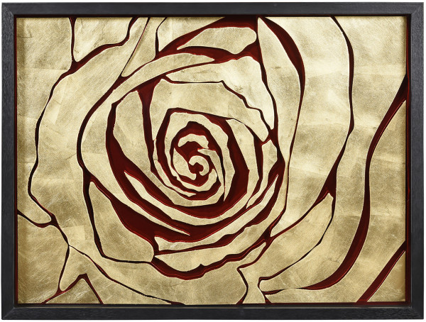 Панно Бутон розы (золото) настенное