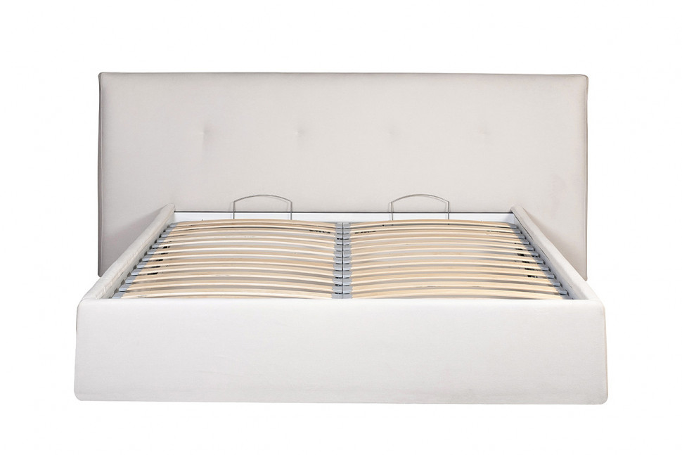 Кровать Modena с подъёмным механизмом, обивка шенилл белая