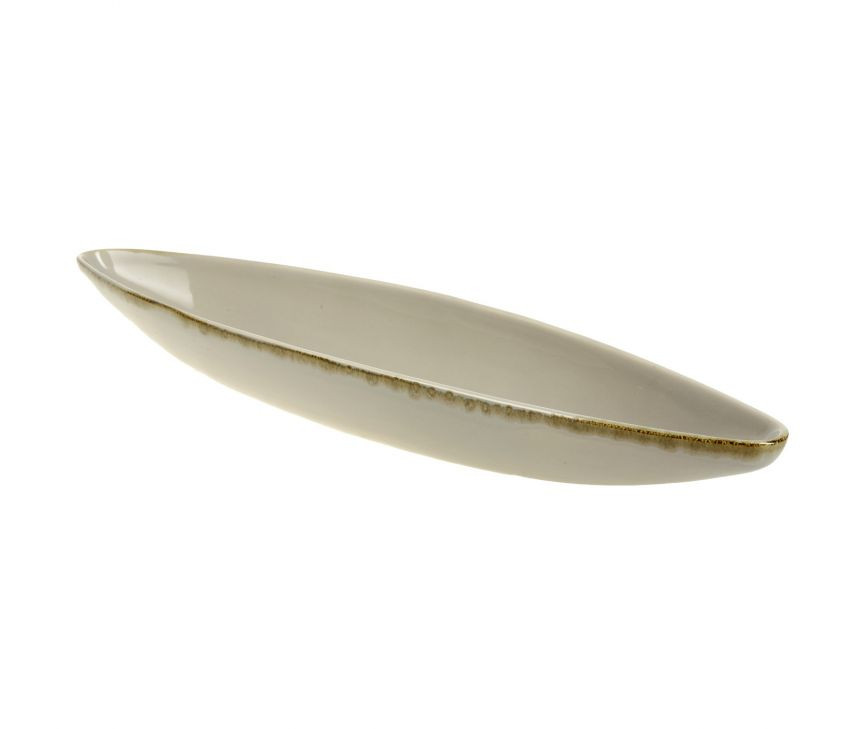 Декоративная тарелка с золотистым краем, длина 45,5 см