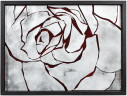 Панно Бутон розы (серебро) настенное