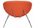 Кресло дизайнерское DOBRIN EMILY (оранжевая ткань AF, хромированная сталь)