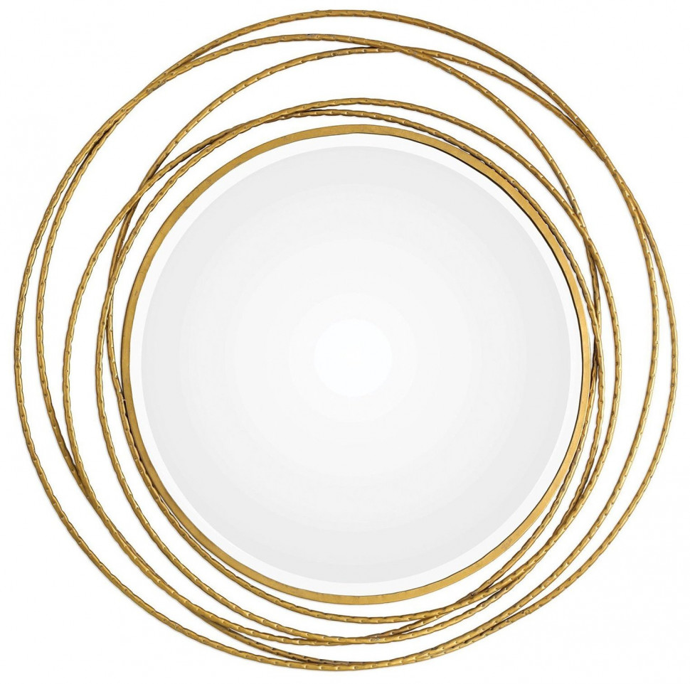 Зеркало круглое Трюдо в золотых кольцах
