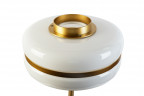 Лампа золотая настольная с белым абажуром