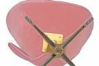 Кресло дизайнерское DOBRIN SWAN (розовый велюр BLUVEL52, золотое основание)