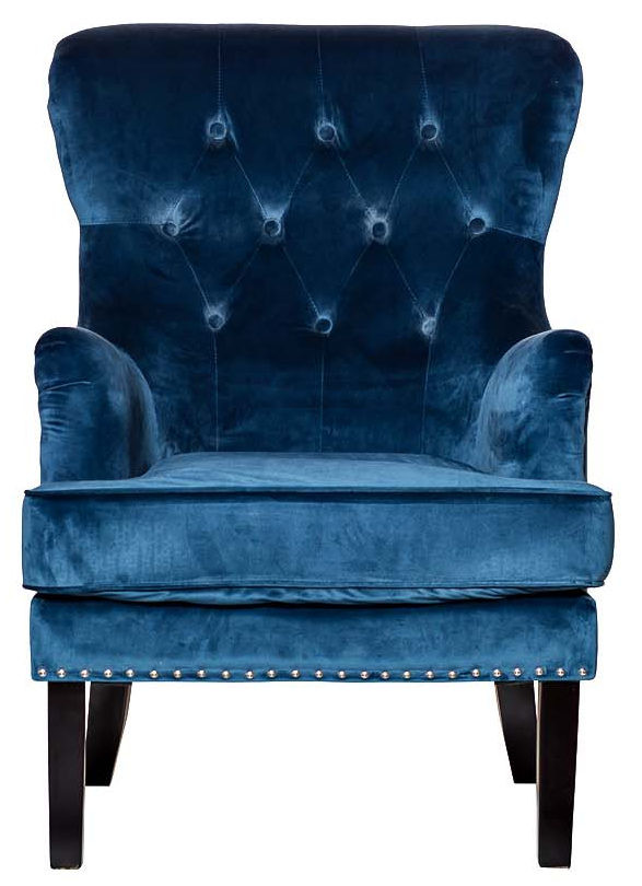 Кресло синий велюр