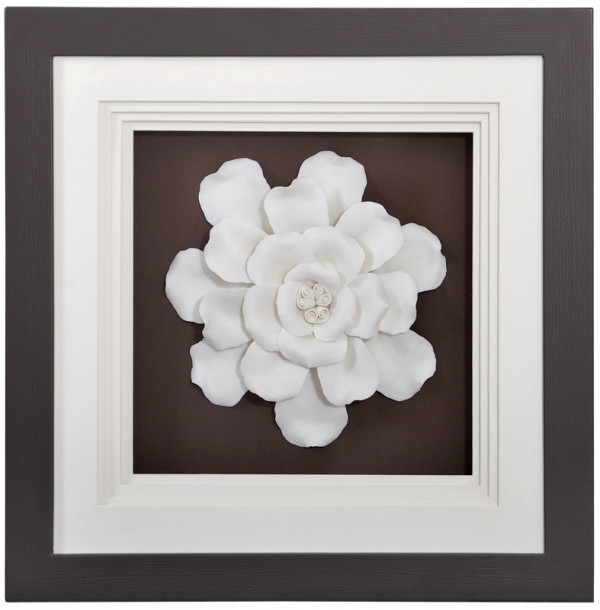 Панно керамическое "Цветок 1" в раме