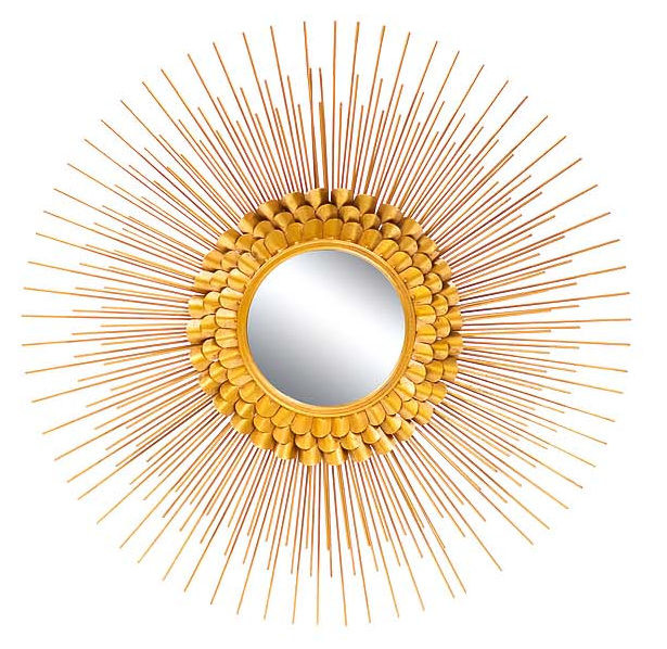 Зеркало Солнце с металлическим корпусом