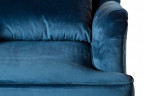 Кресло синий велюр с подушкой