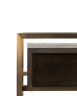 Консоль Хэйворд коричневая с ящиками, латунный корпус
