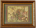 Карта "Новая Европа" без багета Йодокуса Хондиуса из "Атласа Меркатора-Хондиуса", Амстердам, 1606 г. 