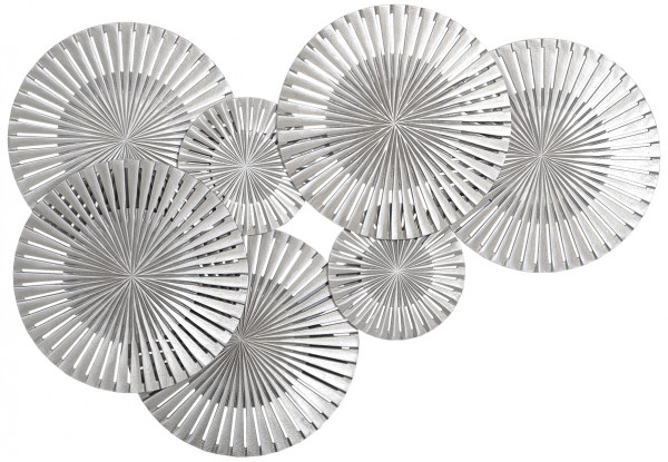 Дизайнерское панно "Зонтики большие серебро"