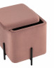 Пуф Грейс квадрат с ящиком велюр пыльно-розовый