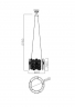 Подвесной светильник Freya FR5141PL-05BS латунь серии Deserto, абажур прозрачный