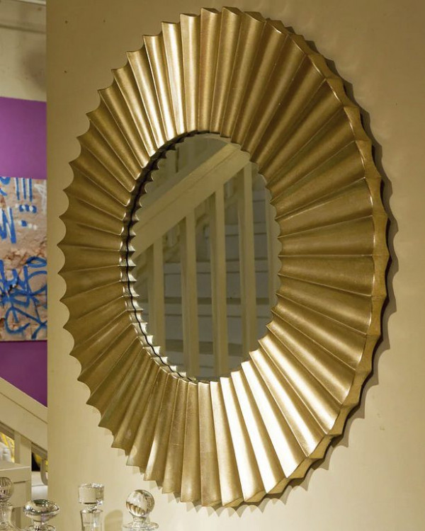 Зеркало санбёрст Гарднер в цвете латунь