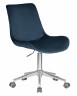 Кресло офисное DOBRIN DORA (синий велюр (1922-20), хромированная сталь)