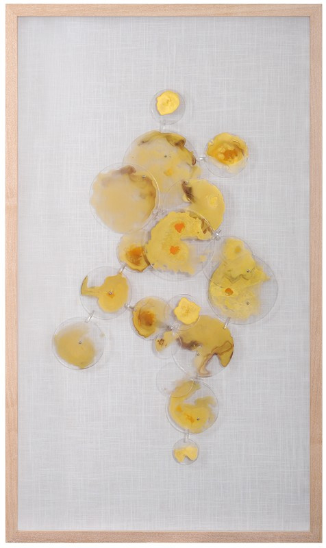 Панно настенное "Капли росы 1" жёлтое