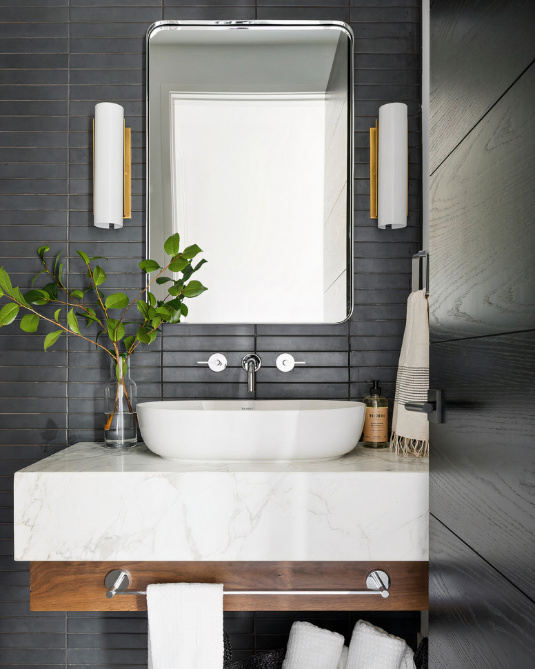 Зеркало в раме Фултон серебро