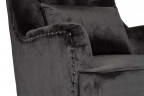 Кресло тёмно-серый велюр с подушкой